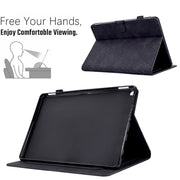 For Amazon Kindle Fire HD8 2020 Rhombus Embossed Leather Tablet Case(Black)