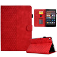 For Amazon Kindle Fire HD8 2018 / 2017 / 2016 Rhombus Embossed Leather Tablet Case(Red) - Amazon by PMC TechLife | Online Shopping South Africa | PMC TechLife | Buy Now Pay Later Mobicred