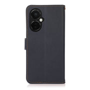 For OnePlus Nord CE 3 KHAZNEH Custer Texture RFID Genuine Leather Phone Case(Blue)