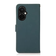 For OnePlus Nord CE 3 KHAZNEH Custer Texture RFID Genuine Leather Phone Case(Green)