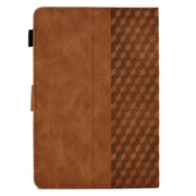 For 8.0 inch Universal Tablet Rhombus Embossed Leather Case(Brown)