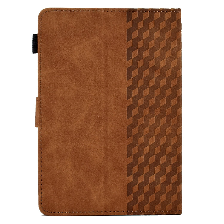For 8.0 inch Universal Tablet Rhombus Embossed Leather Case(Brown)