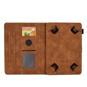 For 8.0 inch Universal Tablet Rhombus Embossed Leather Case(Brown)