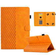 For 10.0 inch Universal Tablet Rhombus Embossed Leather Case(Khaki)