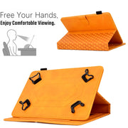 For 10.0 inch Universal Tablet Rhombus Embossed Leather Case(Khaki)