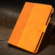 For 10.0 inch Universal Tablet Rhombus Embossed Leather Case(Khaki)