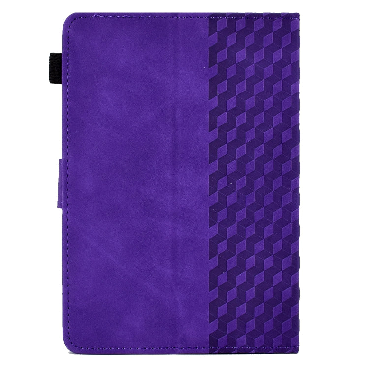 For 10.0 inch Universal Tablet Rhombus Embossed Leather Case(Purple)