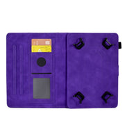 For 10.0 inch Universal Tablet Rhombus Embossed Leather Case(Purple)