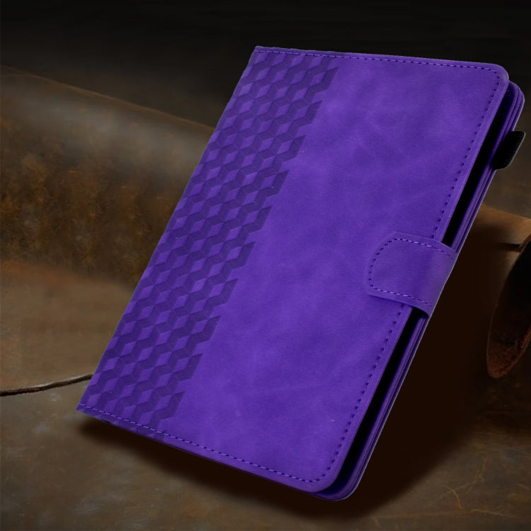 For 10.0 inch Universal Tablet Rhombus Embossed Leather Case(Purple)