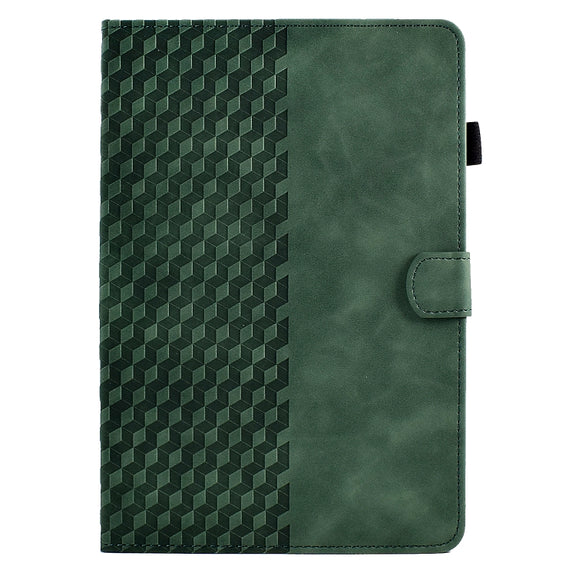 For 10.0 inch Universal Tablet Rhombus Embossed Leather Case(Green)