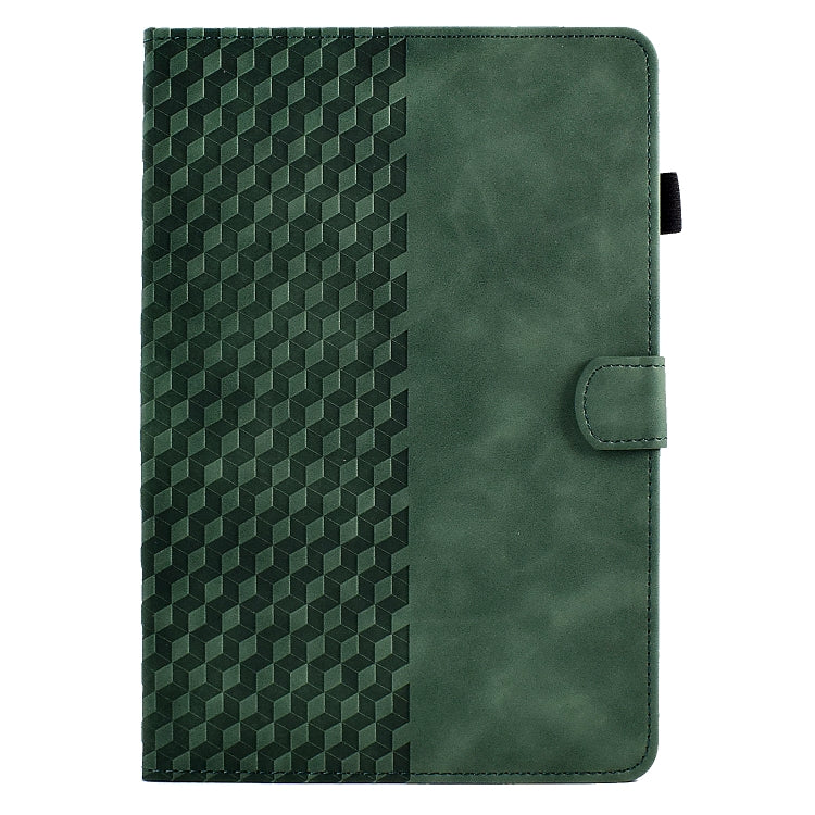 For 10.0 inch Universal Tablet Rhombus Embossed Leather Case(Green)