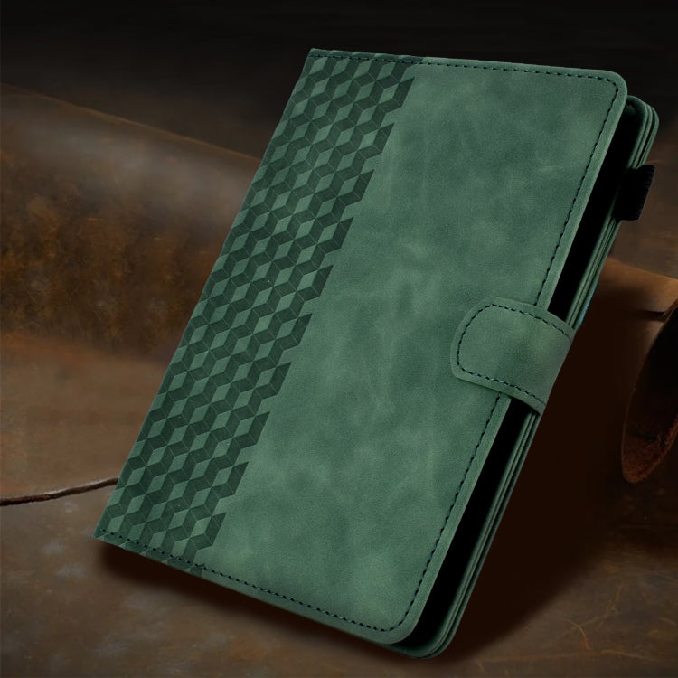 For 10.0 inch Universal Tablet Rhombus Embossed Leather Case(Green)