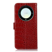 For Honor X9a/X40 5G Crocodile Top Layer Cowhide Leather Phone Case(Red)