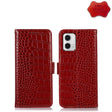 For Motorola Moto G73 5G Crocodile Top Layer Cowhide Leather Phone Case(Red) - Motorola Cases by PMC TechLife | Online Shopping South Africa | PMC TechLife | Buy Now Pay Later Mobicred