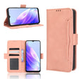 For Blackview A52 Skin Feel Calf Texture Card Slots Leather Phone Case(Pink) - More Brand by PMC TechLife | Online Shopping South Africa | PMC TechLife
