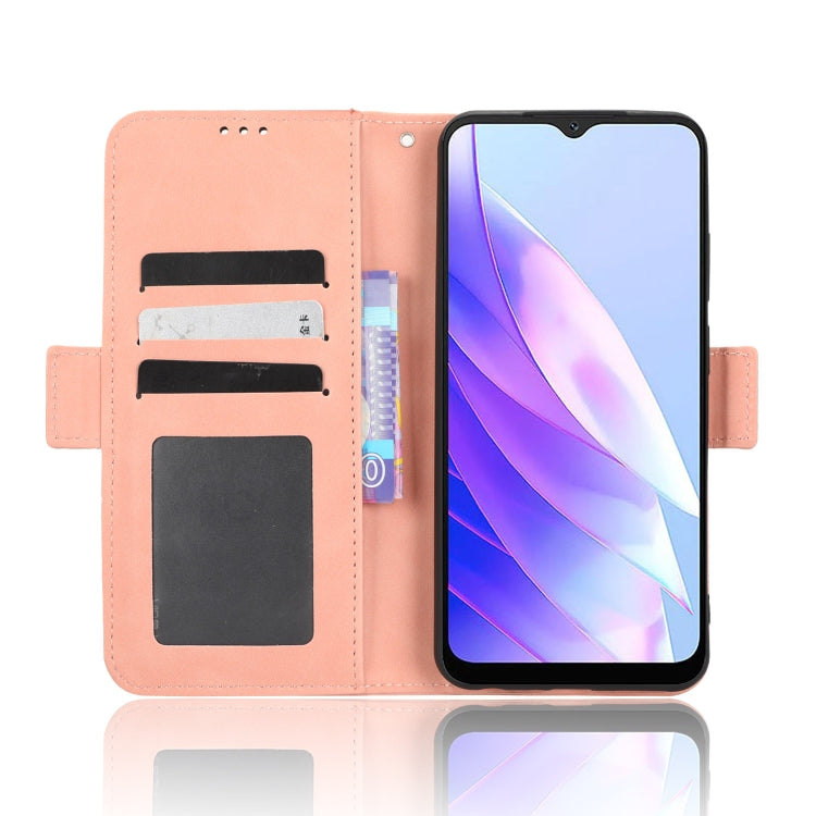 For Blackview A52 Skin Feel Calf Texture Card Slots Leather Phone Case(Pink)
