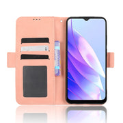 For Blackview A52 Skin Feel Calf Texture Card Slots Leather Phone Case(Pink)