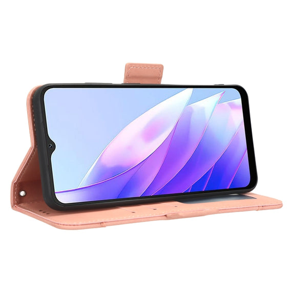 For Blackview A52 Skin Feel Calf Texture Card Slots Leather Phone Case(Pink)