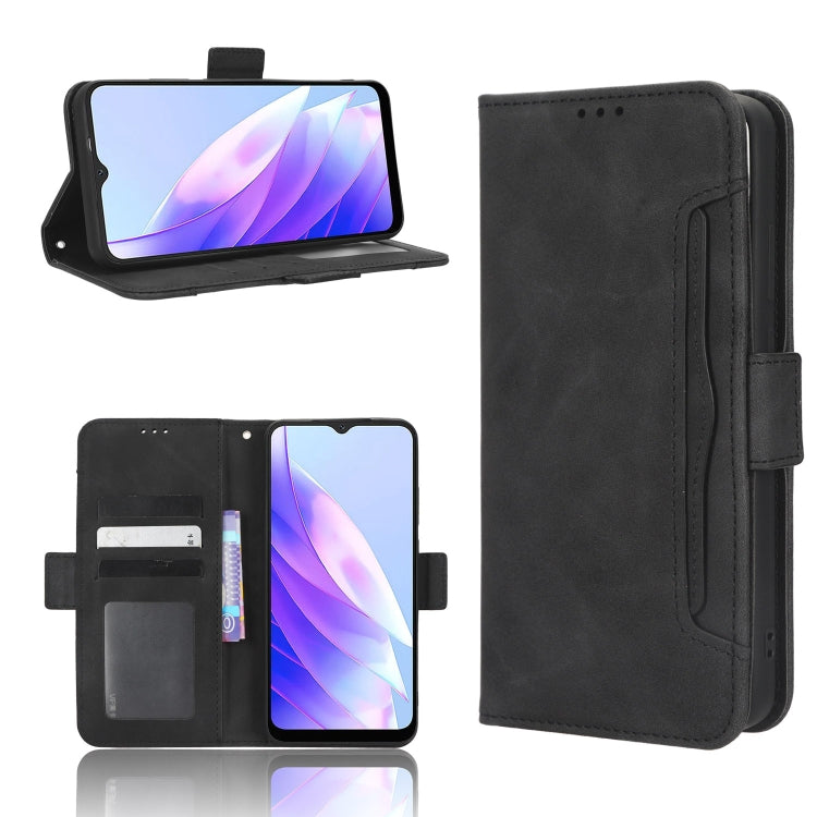 For Blackview A52 Skin Feel Calf Texture Card Slots Leather Phone Case(Black)