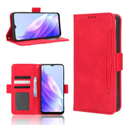 For Blackview A52 Skin Feel Calf Texture Card Slots Leather Phone Case(Red)