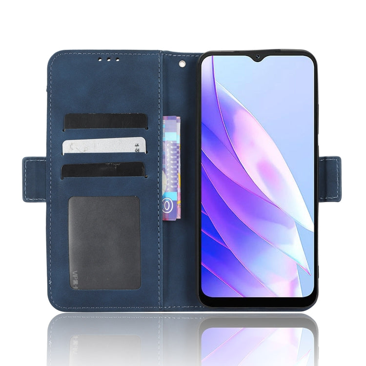 For Blackview A52 Skin Feel Calf Texture Card Slots Leather Phone Case(Blue)