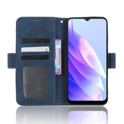 For Blackview A52 Skin Feel Calf Texture Card Slots Leather Phone Case(Blue)