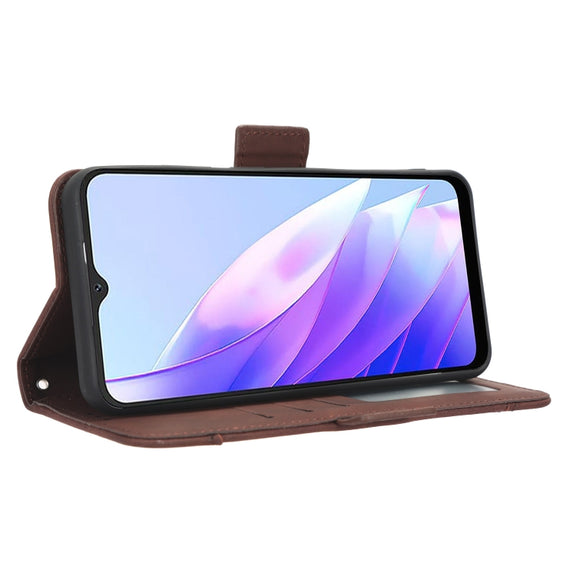 For Blackview A52 Skin Feel Calf Texture Card Slots Leather Phone Case(Brown)