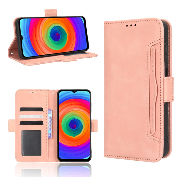 For Ulefone Note 14 Skin Feel Calf Texture Card Slots Leather Phone Case(Pink)