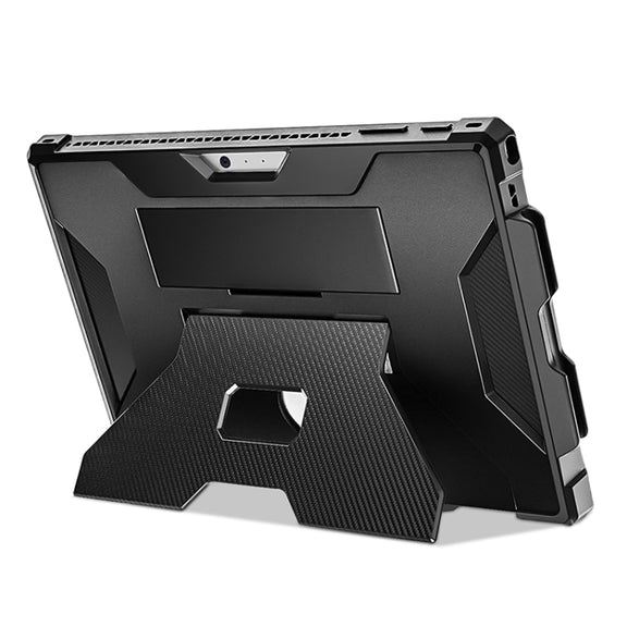 For MicroSoft Surface Pro 4 / 5 / 6 / 7 Armor Kickstand Shockproof Tablet Case(Grey White)