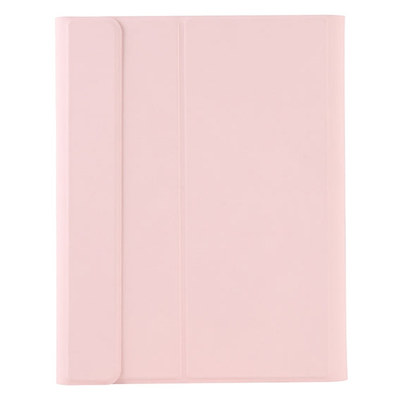 T11B 2020 For iPad Air 4 / Air 5 / Pro 11 inch 2022 / 2021 / 2020 / 2018 TPU Candy Color Ultra-thin Bluetooth Keyboard Tablet Case with Stand & Pen Slot(Pink)