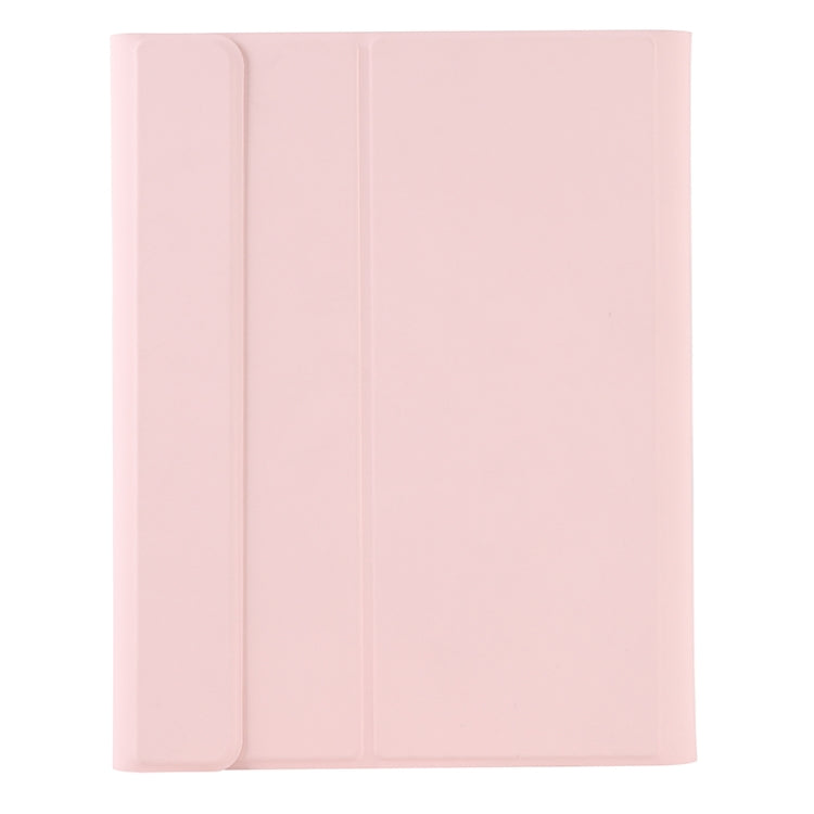 T11B 2020 For iPad Air 4 / Air 5 / Pro 11 inch 2022 / 2021 / 2020 / 2018 TPU Candy Color Ultra-thin Bluetooth Keyboard Tablet Case with Stand & Pen Slot(Pink)