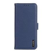 For Sony Xperia 1 IV KHAZNEH Litchi Genuine Leather Phone Case(Blue)
