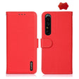 For Sony Xperia 1 IV KHAZNEH Litchi Genuine Leather Phone Case(Red) - Sony Cases by PMC TechLife | Online Shopping South Africa | PMC TechLife | Buy Now Pay Later Mobicred