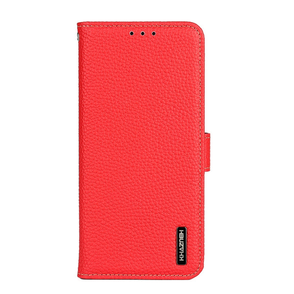 For Sony Xperia 1 IV KHAZNEH Litchi Genuine Leather Phone Case(Red)