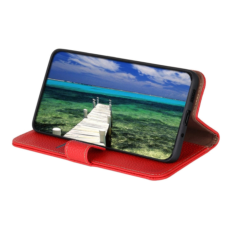 For Sony Xperia 1 IV KHAZNEH Litchi Genuine Leather Phone Case(Red)