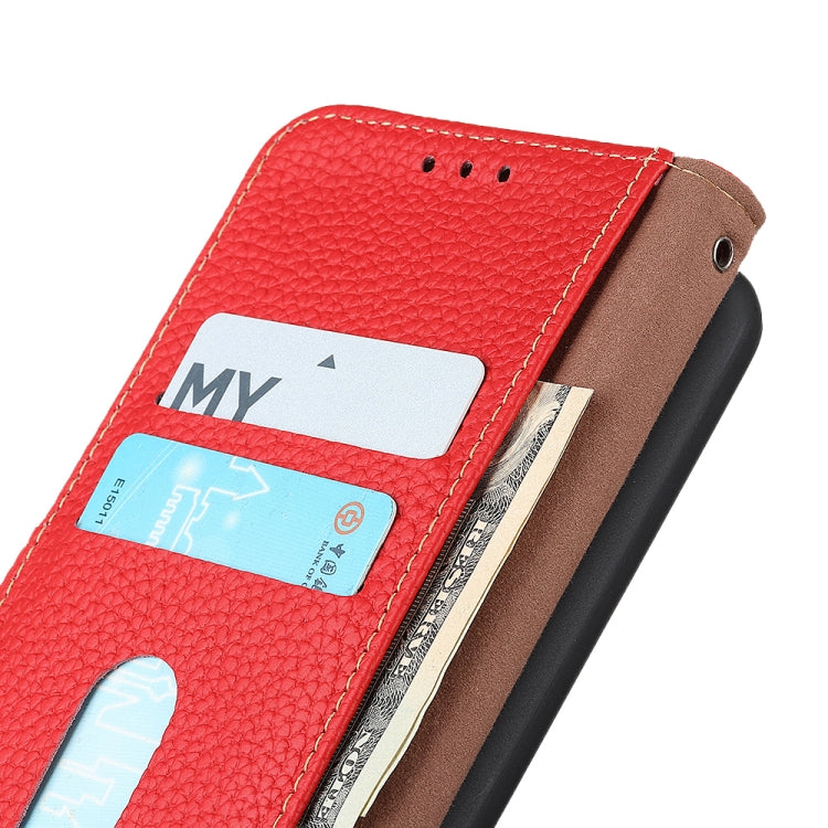 For Sony Xperia 1 IV KHAZNEH Litchi Genuine Leather Phone Case(Red)