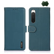 For Sony Xperia 10 IV KHAZNEH Litchi Genuine Leather Phone Case(Green) - Sony Cases by PMC TechLife | Online Shopping South Africa | PMC TechLife | Buy Now Pay Later Mobicred