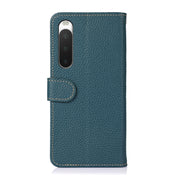 For Sony Xperia 10 IV KHAZNEH Litchi Genuine Leather Phone Case(Green)