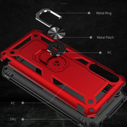 For Huawei Y9s Shockproof TPU + PC Protective Case with 360 Degree Rotating Holder(Blue)
