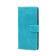For OPPO A17k Calf Texture Buckle Flip Leather Phone Case(Light Blue)