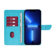 For OPPO A17k Calf Texture Buckle Flip Leather Phone Case(Light Blue)