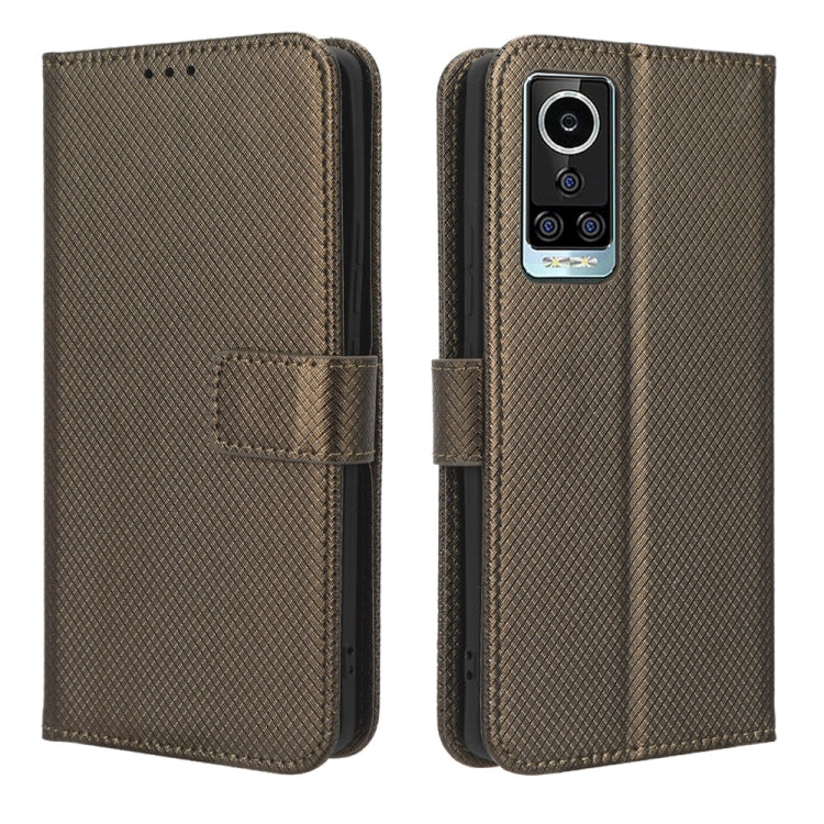 For BLU Bold N2 Diamond Texture Leather Phone Case(Brown)