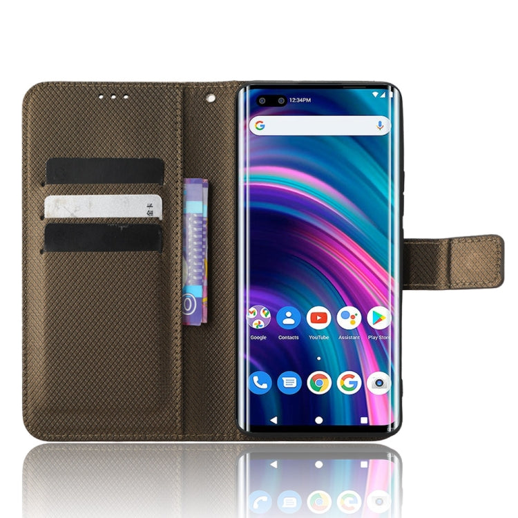 For BLU Bold N2 Diamond Texture Leather Phone Case(Brown)