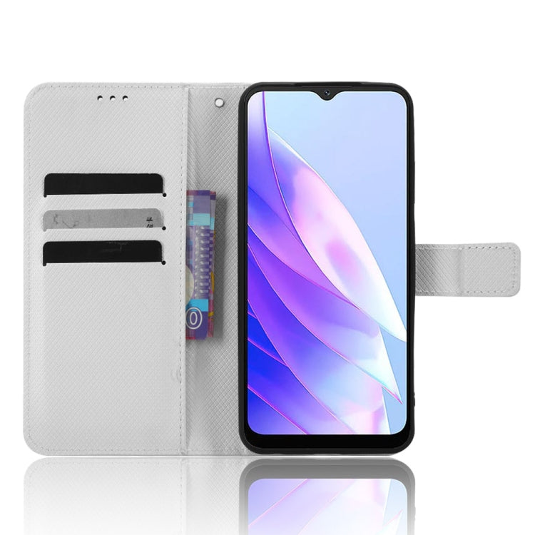 For Blackview A52 Diamond Texture Leather Phone Case(White)