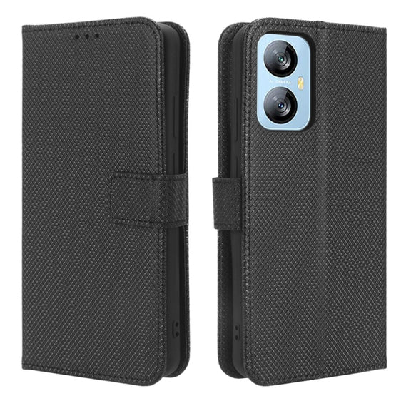 For Blackview A52 Diamond Texture Leather Phone Case(Black)