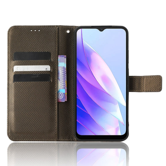 For Blackview A52 Diamond Texture Leather Phone Case(Brown)
