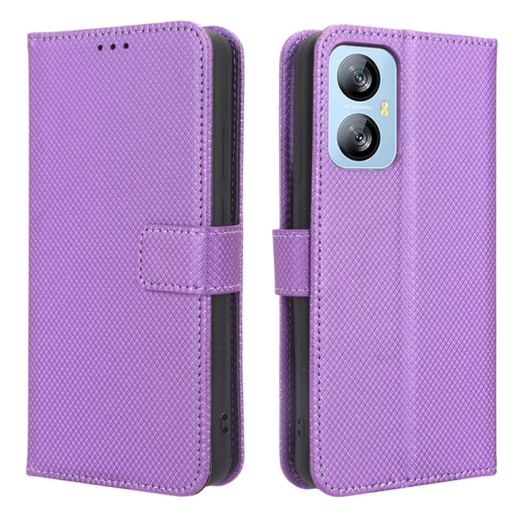 For Blackview A52 Diamond Texture Leather Phone Case(Purple)