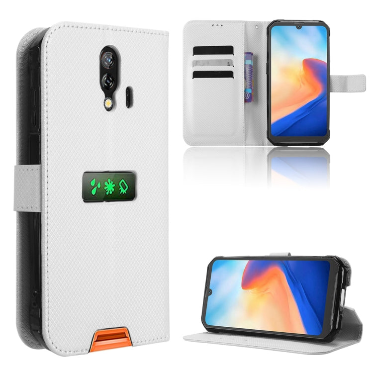 For Blackview BV7200 Diamond Texture Leather Phone Case(White)