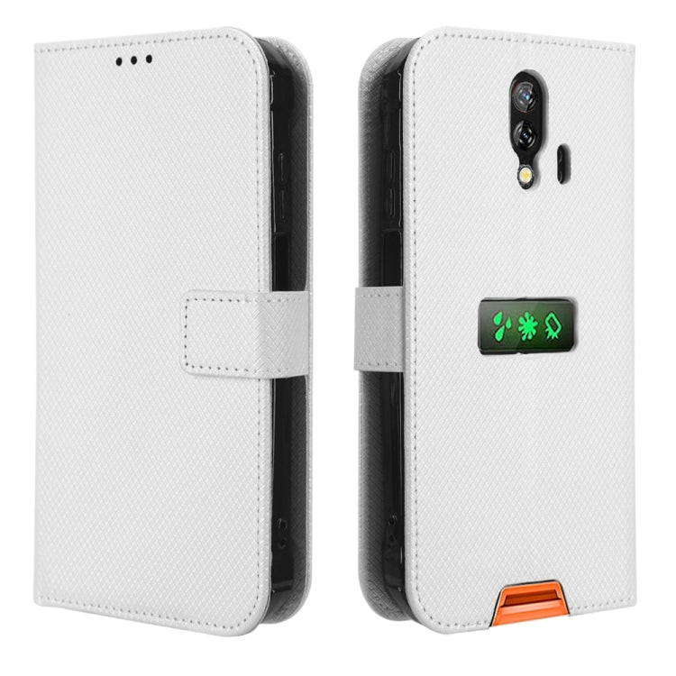 For Blackview BV7200 Diamond Texture Leather Phone Case(White)