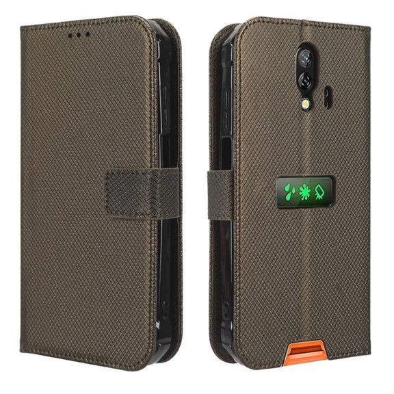 For Blackview BV7200 Diamond Texture Leather Phone Case(Brown)
